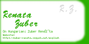 renata zuber business card